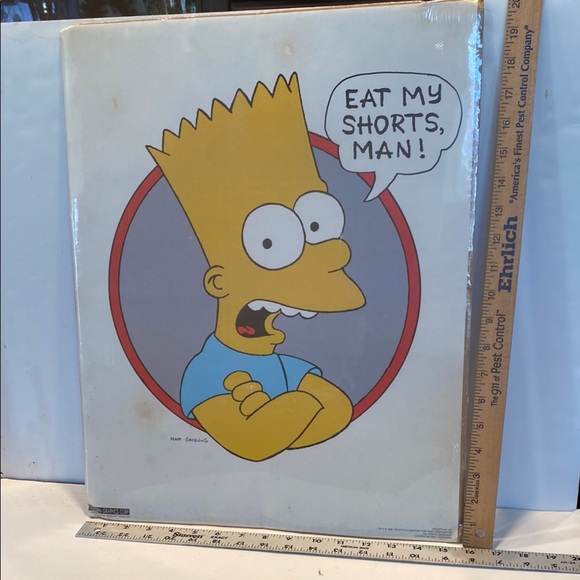 Western graphics Corp. Other - NWOT & Vintage 1990 Bart Simpson Poster, “Eat my Shorts, Man!”